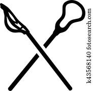 Lacrosse Sticks Icon Lacrosse Sticks Icon