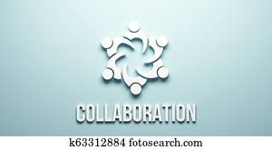 mensen, gemeenschap, collaboration., 3d, render, illustratie