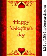 valentine, tag, karte