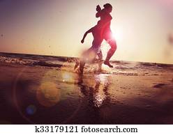 Couple on the beach Couple on the beach