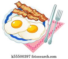 Eggs and bacon breakfast Eggs and bacon breakfast