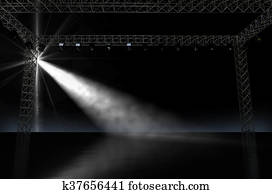 Empty Stage Spotlit Empty Stage Spotlit