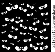 Download Halloween spooky scary eyes vector design isolated on ...