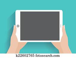 Hand holding smartphone with blank screen Hand holding smartphone with blank screen