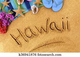 Hawaii beach writing Hawaii beach writing