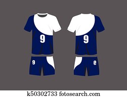 Download Soccer jersey template. Mock up Football uniform for ...