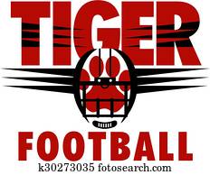 tiger, football tiger, football