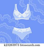 עצב, נקבה, לבני נשים, עם, בציר, שנץ, ornament.