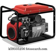 産業 力発電機 クリップアート K1359 Fotosearch