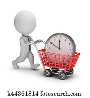 3d small people - businessman bought time 3d small people - businessman bought time