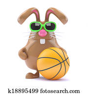 3d, כדור סל, שפן