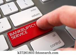 Bankruptcy Service - White Keyboard Concept.