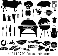 Barbeque Icon Set Barbeque Icon Set