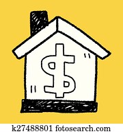 Clip Art of House with money hs01p006 - Search Clipart, Illustration ...