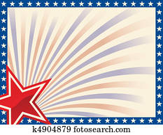 Patriotic Frame with Stars Patriotic Frame with Stars