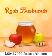 Rosh hashanah holiday concept background, realistic style Rosh hashanah holiday concept background, realistic style
