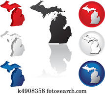 State of Michigan Icons