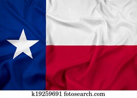 Waving Texas State Flag Waving Texas State Flag