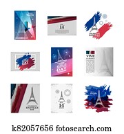 bundle of happy bastille day and icons bundle of happy bastille day and icons