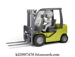 Man on the forklift truck Man on the forklift truck