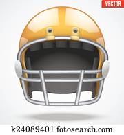 Download Realistic Blue American football helmet. Front view ...