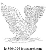 Zentangle stylized swan Zentangle stylized swan