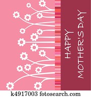 שמח יום האם, כרטיס, עם, פרוח