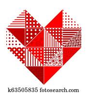 Abstract patchwork heart Abstract patchwork heart