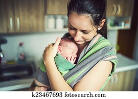 Baby in the wrap carrier Baby in the wrap carrier