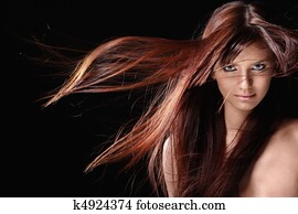 Beautiful girl with red hair