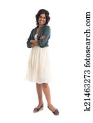 casual indian female with skirt 