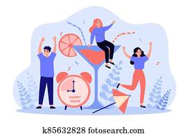 Cheerful young people enjoying party