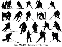 Ice hockey players. Vector illustr Ice hockey players. Vector illustr
