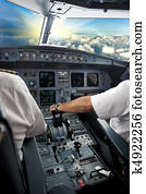 Pilot on airplane Pilot on airplane