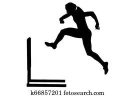 running hurdles woman runner running hurdles woman runner