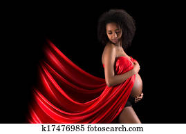 schangere frau, augen schlossen