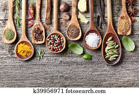 Spices in closeup