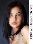 woman with dark hair in bob