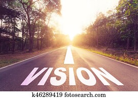 Empty asphalt road and vision concept. Empty asphalt road and vision concept.