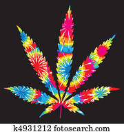 Tie Dyed Pot Leaf Tie Dyed Pot Leaf