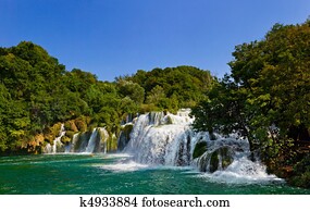 Waterfall KRKA in Croatia Waterfall KRKA in Croatia