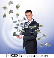 young man with a wallet