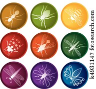 תשעה, הצק, כפתורים