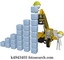 konstruktionsausrüstung, leute, gebäude, geschaefts, tabelle