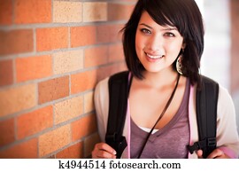 Mixed race college student Mixed race college student