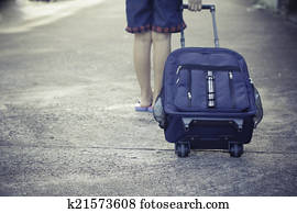 schoolgirl walk alone to school 