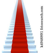 Stairs with red carpet Stairs with red carpet