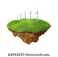 Wind power station mills Wind power station mills