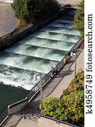 Fish ladders Bonneville Dam, Oregon