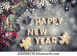 Happy New Year cookies